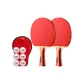 Type II (Shakehand Grip 2 Pack) with Table Tennis+Racket Cover