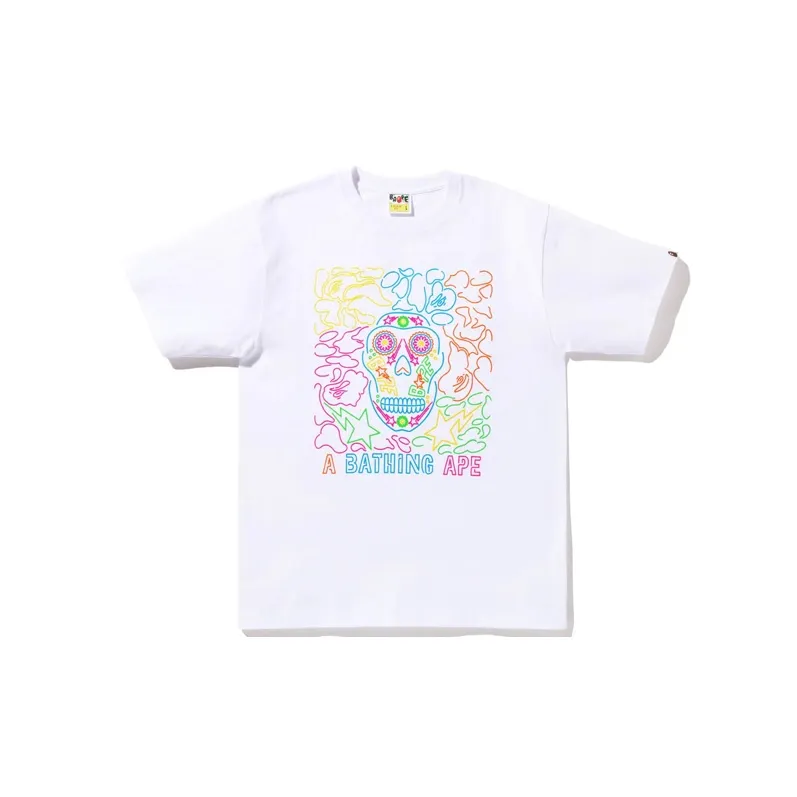 Bape Halloween Neon Mexican Skull Tee-2