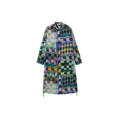 Broadcast Long-Sleeved Dresses Women's Dark Emerald Green Floral