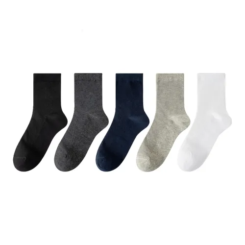 Lan Miao Mid Calf Socks Men's 5 Pack