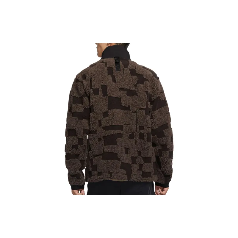 Nike Velvet feel Coat Men's Brown-1