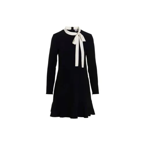 RED VALENTINO Long-Sleeved Dresses Women's Black