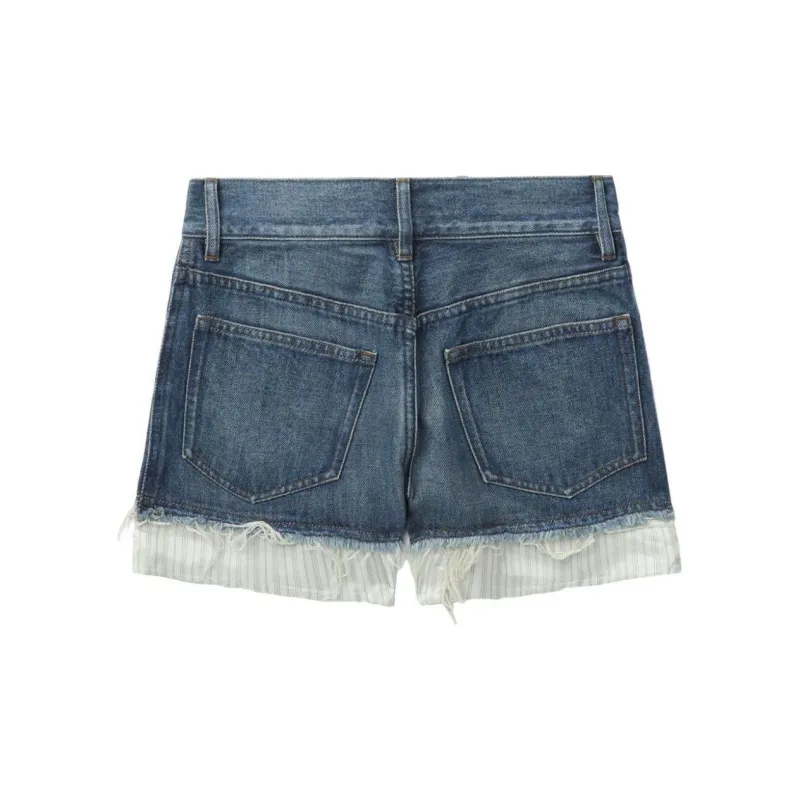 A.P.C Layered Denim Shorts-1