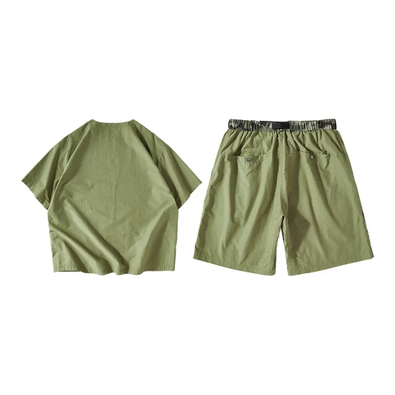 SET FUNS Style Casual Sportswear Summer Unisex Camouflage-1