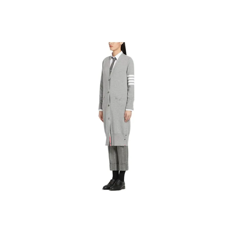 THOM BROWNE 4 Bar Detail Longline Cardigan-2