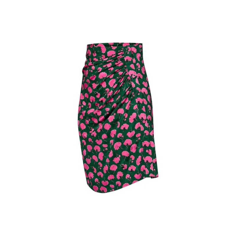LOUIS VUITTON Carnation Print Ruched Skirt-2