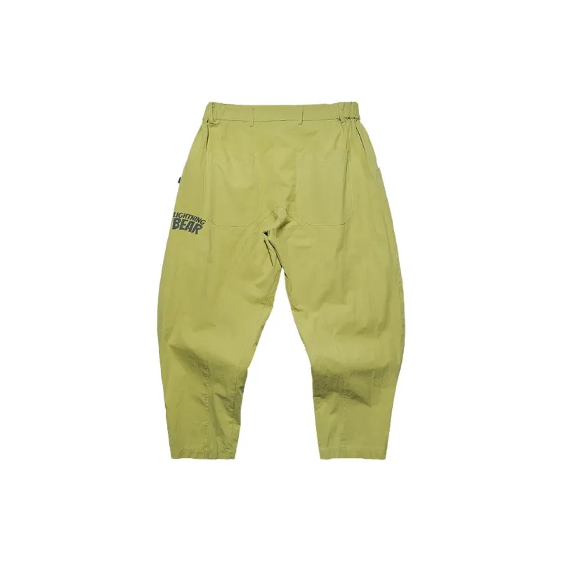 LIGHTNING BEAR Casual Pants Unisex Green-1