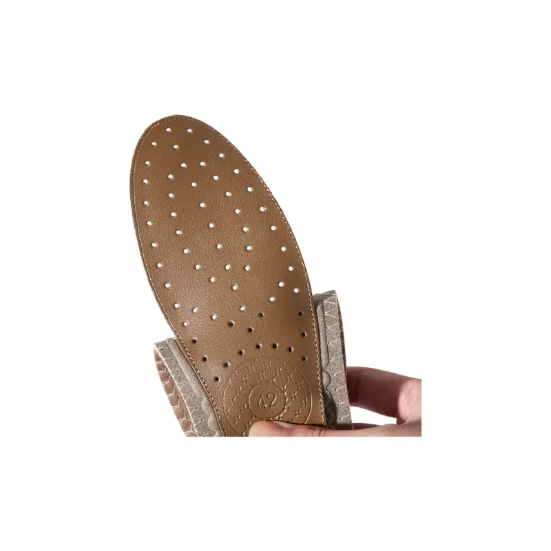 Step Cloud Synthetic Cow Leather Breathable Material Skin Friendly Fiber Fabric Insoles Men's-2