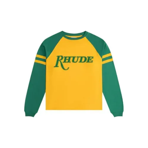 RHUDE Sweatshirts Men Yellow Green