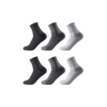 INVISIBLE Mid-Calf Socks Men's 6 Pack Mixed Color