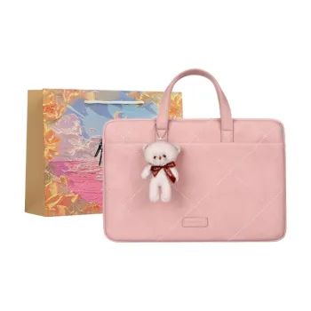BRINCH PU Laptop Bag Women's Pink/Beige/Dark Gray/Light Gray/Silver Gray