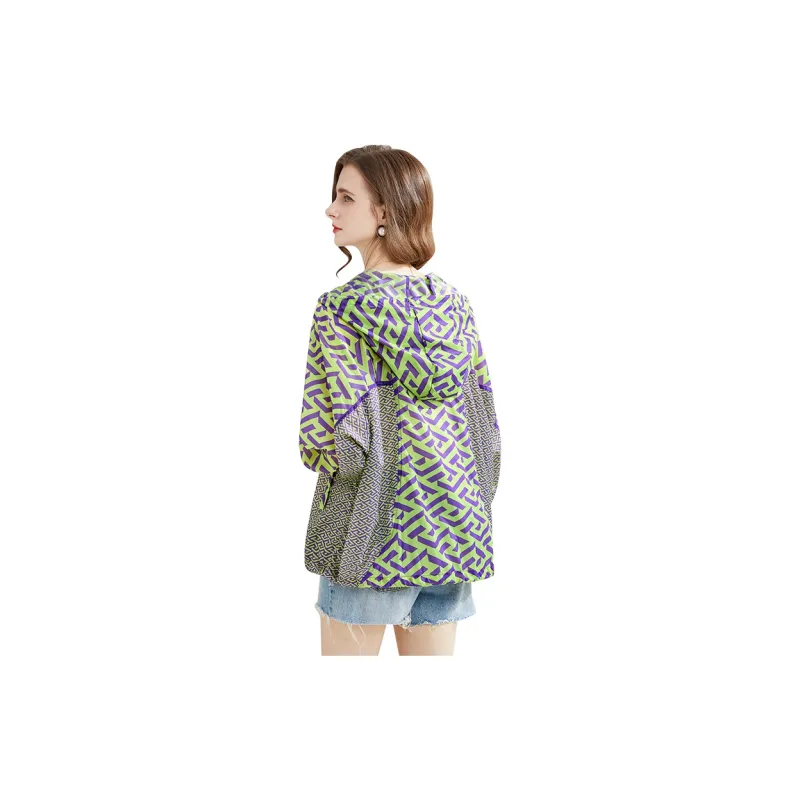 TOUCH Jackets Women's Green Purple Multicolor-1