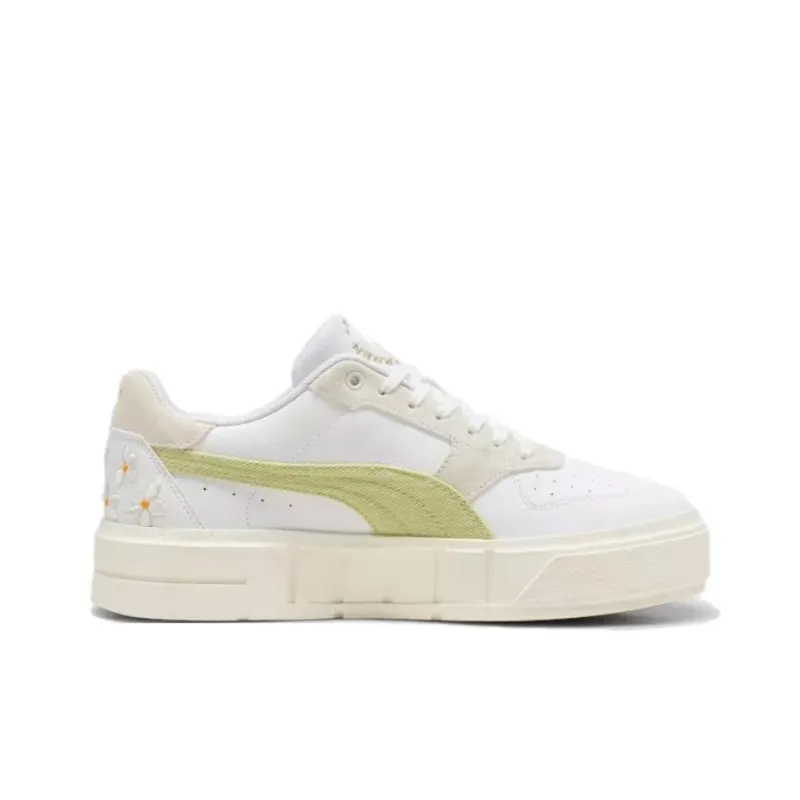 PUMA CALI COURT Slip Resistant, Abrasion Resistant, Lightweight Low Top Casual Shoes Women's White Green-1