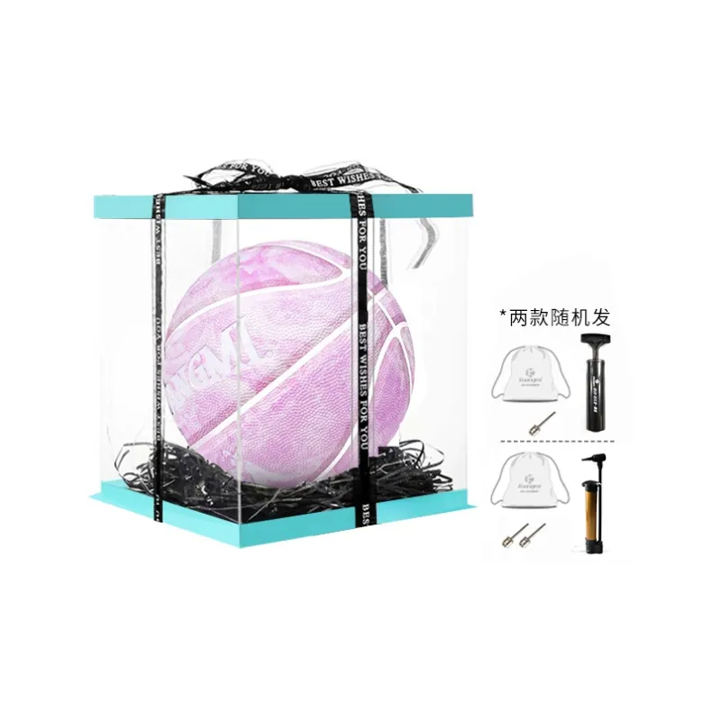 Kuangmi Marble Collection PU Basketball Column Pink Size 7 Training Unisex-7