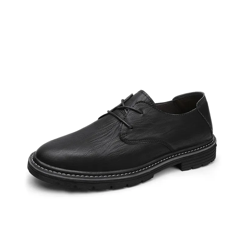 King Jinmai Men's Casual Shoes Men Low Top Black, Brown, Gray-1