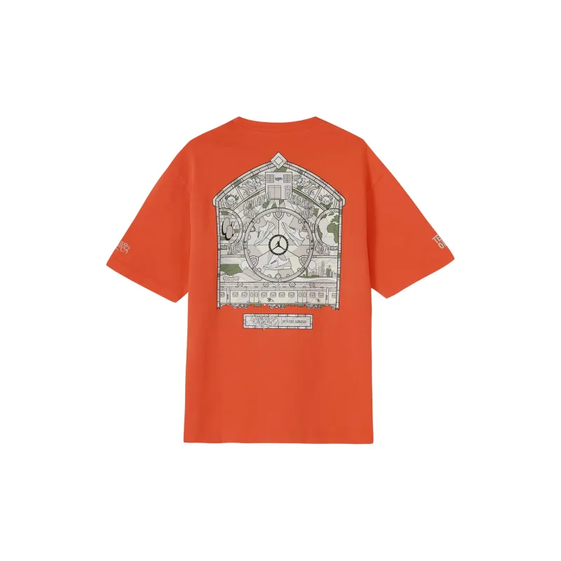 Jordan Drop Shoulder Sleeve T-Shirt Men's Orange-1