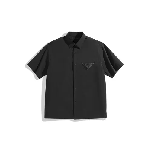 PEACEBIRD MEN Shirts Men Black First Batch Loose Fit