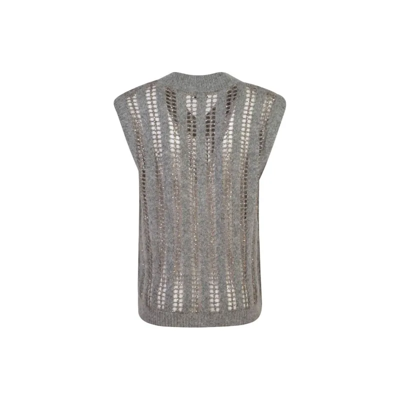Brunello Cucinelli V Neck Knitted Vest-1