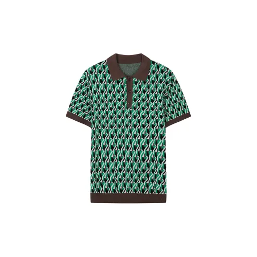 DAVID NAMAN Polo Shirts Men Green