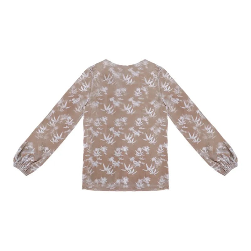 Sheep Design Crop Tops Women's Champagne-1