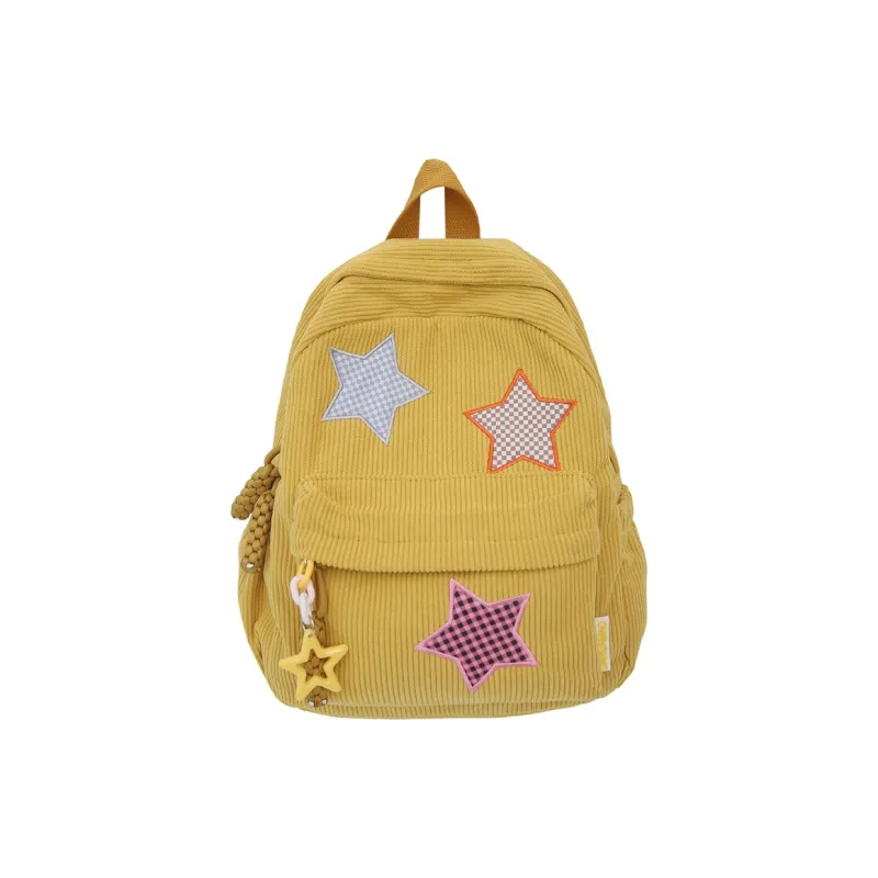 KARUISHA Corduroy Backpack Women's Black/Red/Gray/Ecru/Dark Green/Fruit Green/Yellow/Khaki-13