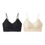 77136-D Set-Lace Floral-Black+Skin (2 Pcs) _Copy