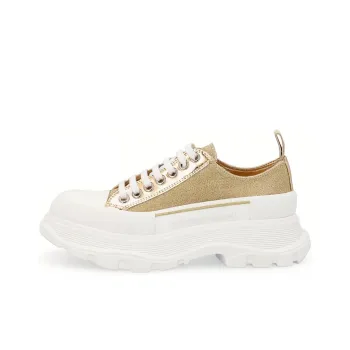Alexander McQueen Tread Slick Low Top Platform Shoes Women's Gold