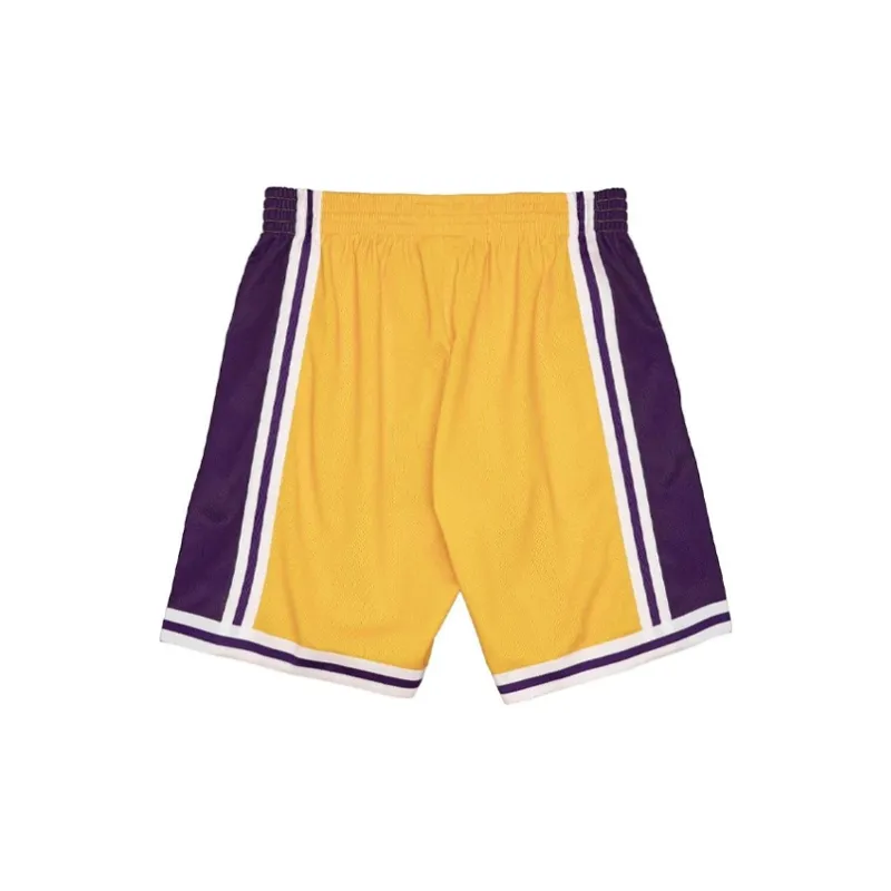 Mitchell X Ness NBA Big Face 2.0 Los Angeles Lakers Mens Shorts-1