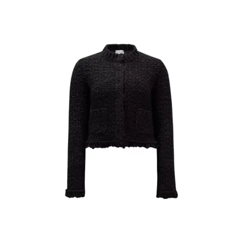 Moncler Velvet Jackets Women's Black