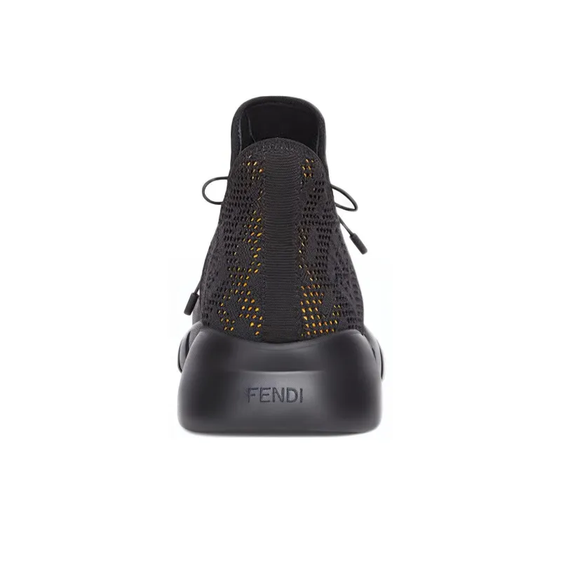 FENDI Casual Shoes Men Mid Top Black-3