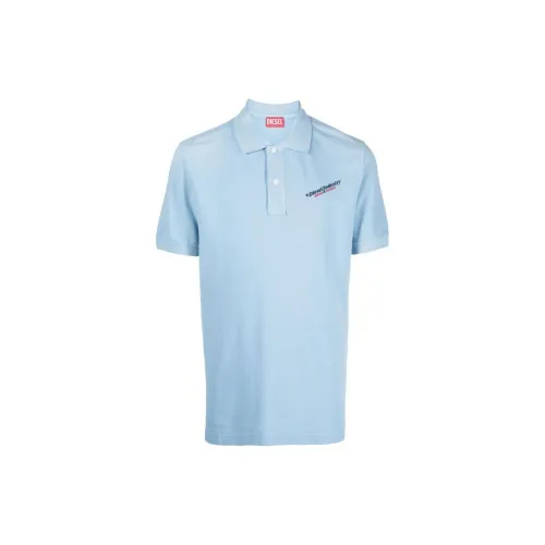 DIESEL Polo Shirts Men Light Blue