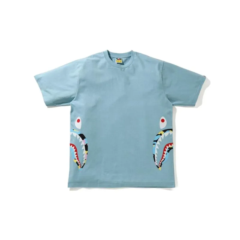 Bape New Multi Camo Side Shark Relaxed Tee-2