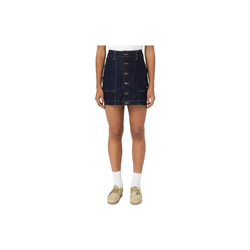 Dickies Denim Short Skirts Women's Dark Blue