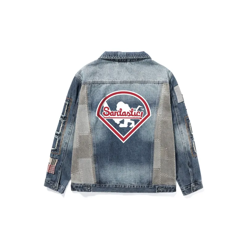 SANTASTIC Denim Jacket Men's Blue-2