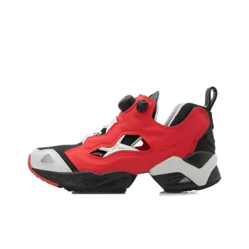 Reebok Instapump Fury Anti Slip Wear Resistant Mid Top Casual Shoes Unisex Red Black