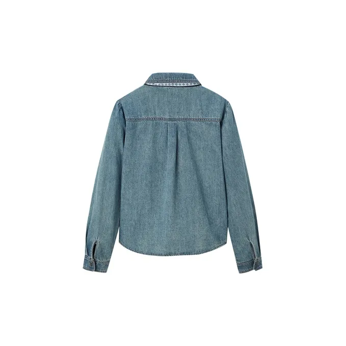 Pit Denim Jacket Women's Light Denim Blue-1