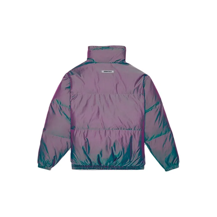 Fear Of God Essentials Puffer Jacket Iridescent/Multi Puffer Jacket Unisex Dazzling Color-1