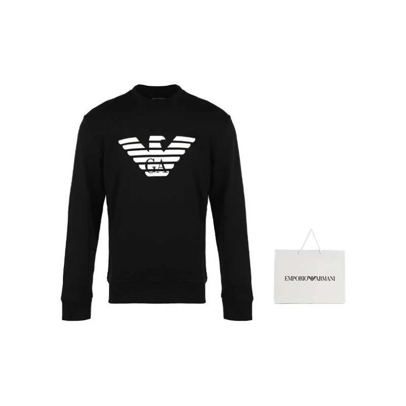 EMPORIO ARMANI Logo-print Cotton Sweatshirt-3