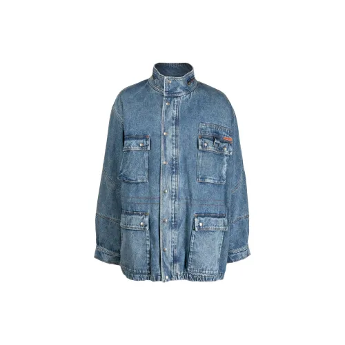 Martine Rose Denim Jackets Men Blue