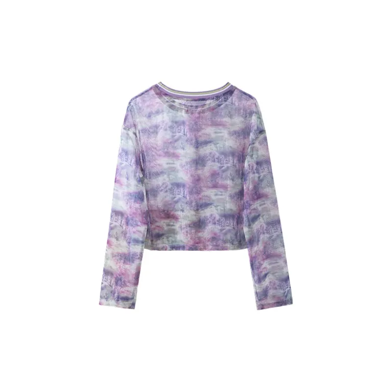 MITUAN Long-Sleeved T-Shirt Women's Dazzling Color-1