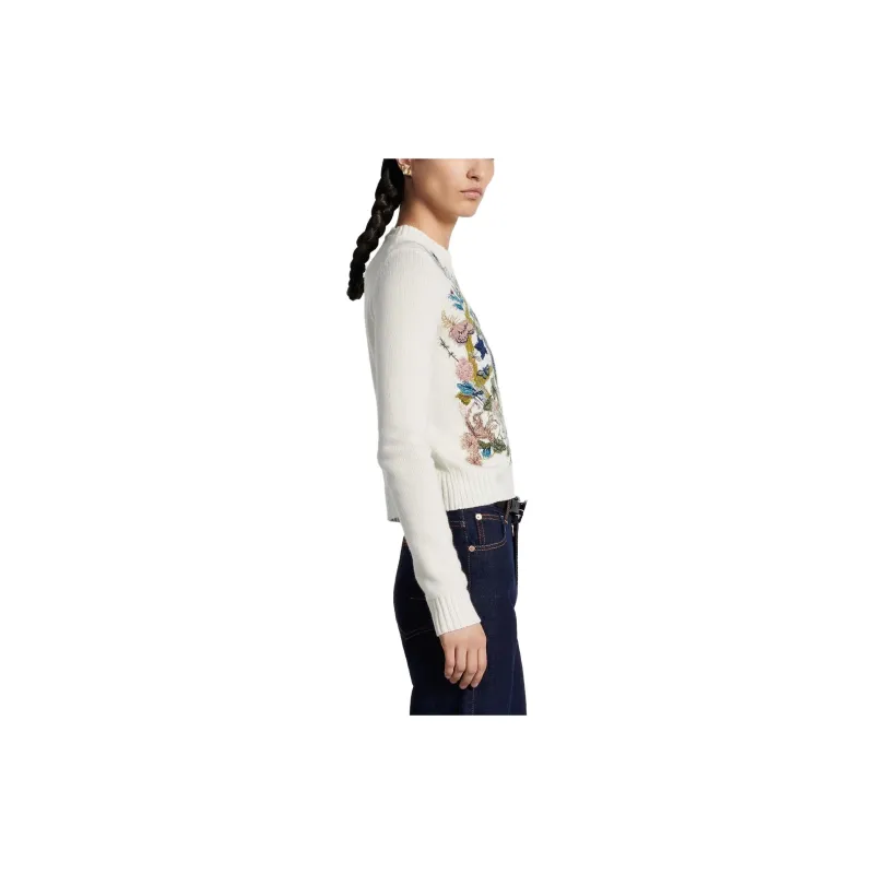 DIOR Cashmere Sweater Women's White-2