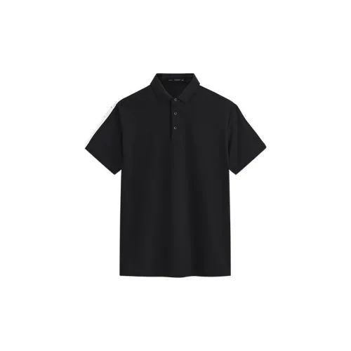 PEACEBIRD MEN Polo Shirts Unisex Black Combination