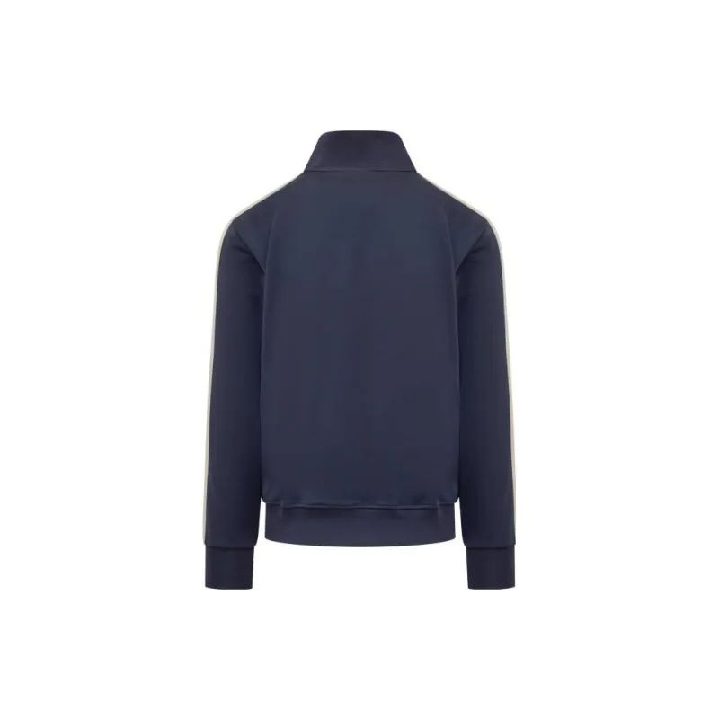 PALM ANGELS Logo Embroidered Zip Up Jacket-1