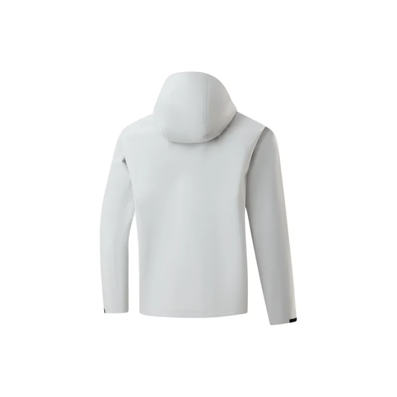 PEAK Three Proofing Windbreaker Jacket Men's Light Silver Gray-1
