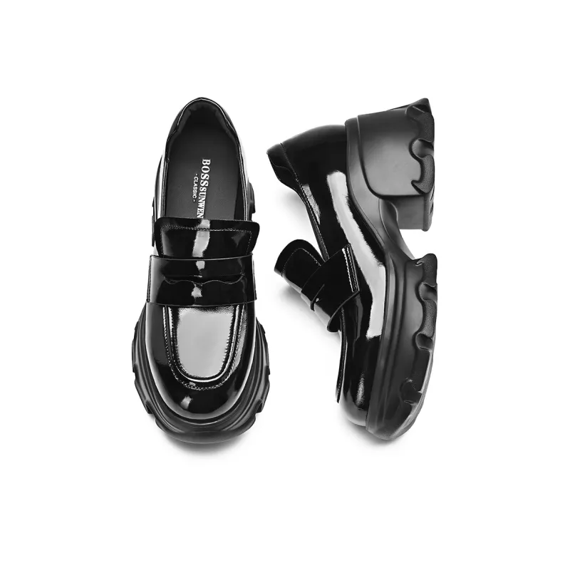 BOSSSUNWEN Loafers Women's Black/Gray-3