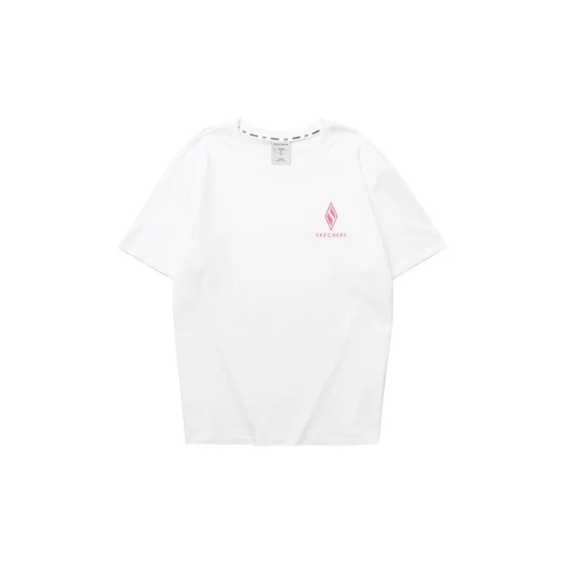 Skechers Diamond Series T Shirts Women's Bright White-1