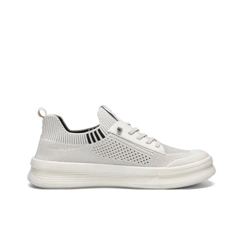 Binary Non slip Lightweight Low Top Casual Shoes Men's Beige-1