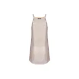 PRADA Triangle Logo Embellished Mesh Dress