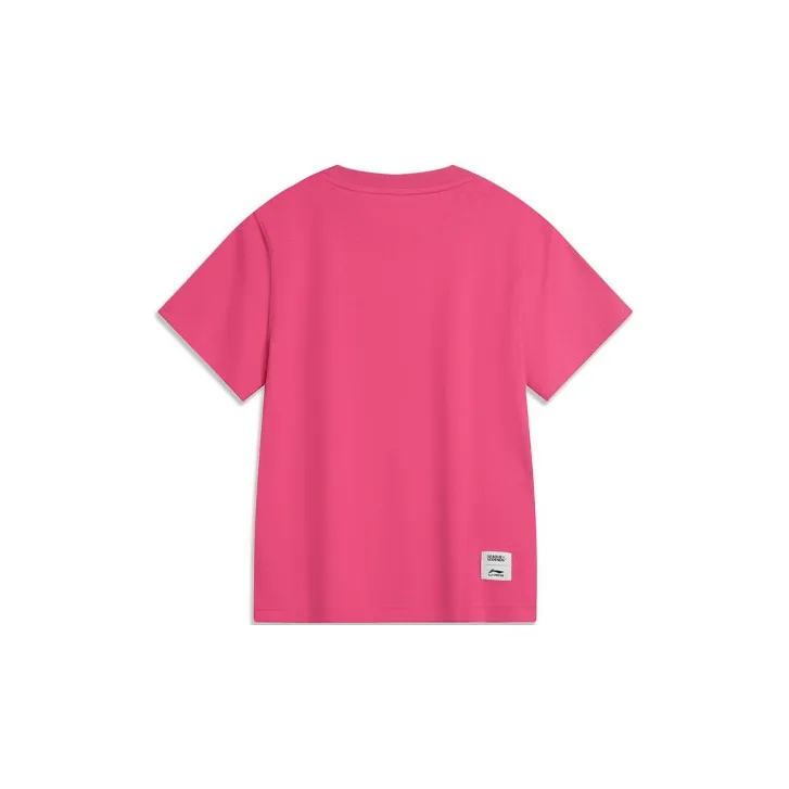 LiNing Sports Life Collection T Shirt Women's Vibrant Pink-1