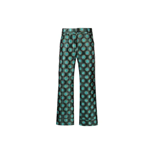 La DoubleJ Hendrix Graphic-print Cropped Trousers